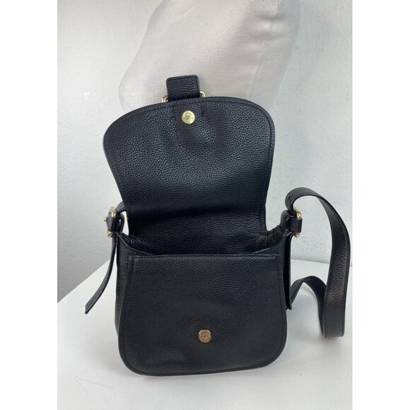 *Michael Kors Maxine Purse Black Pebbled Leather Crossbody Saddlebag Messenger - Picture 14 of 16